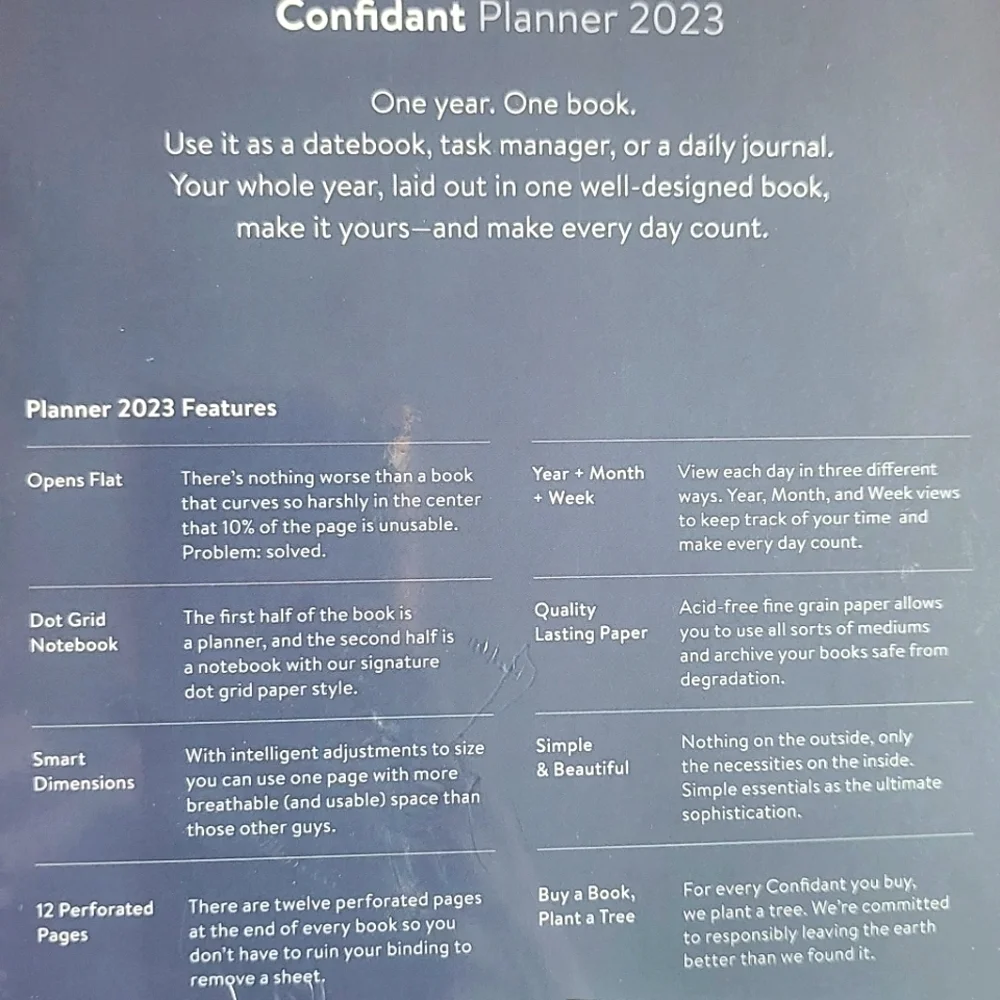 Baron Fig Confidant Hardcover 2023 Planner
